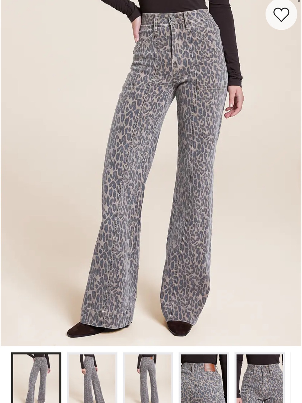 Hidden Leopard Print Wide-Leg Pants